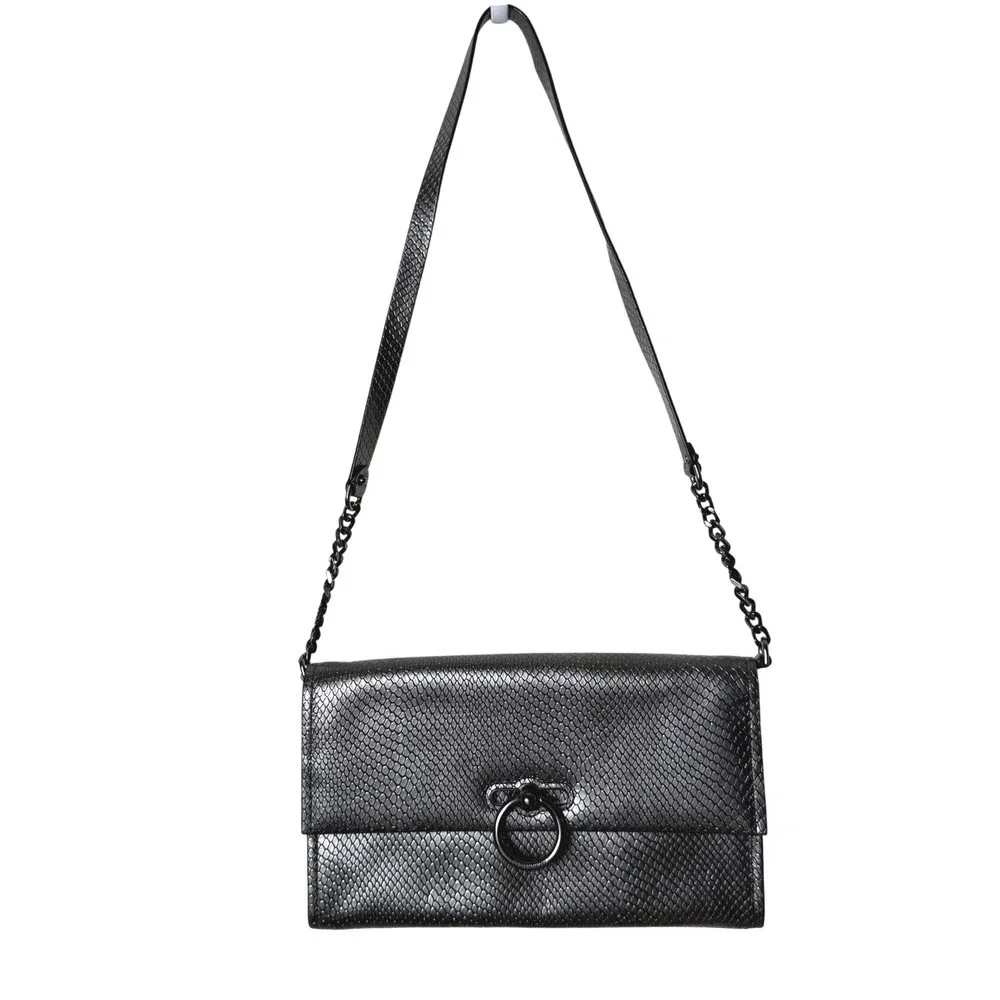 Rebecca Minkoff Jean Convertible Crossbody Bag Clutch Snake Embossed Leather